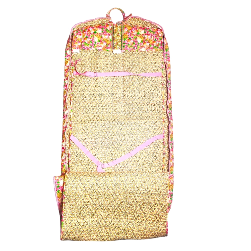 37b) ELIZABETH AUSTEN Vintage Floral Travel Garment Bag - Picture 4 of 11